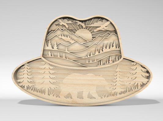 Camping and Hiking Multilayer SVG Laser Cut File Bundle for Glowforge