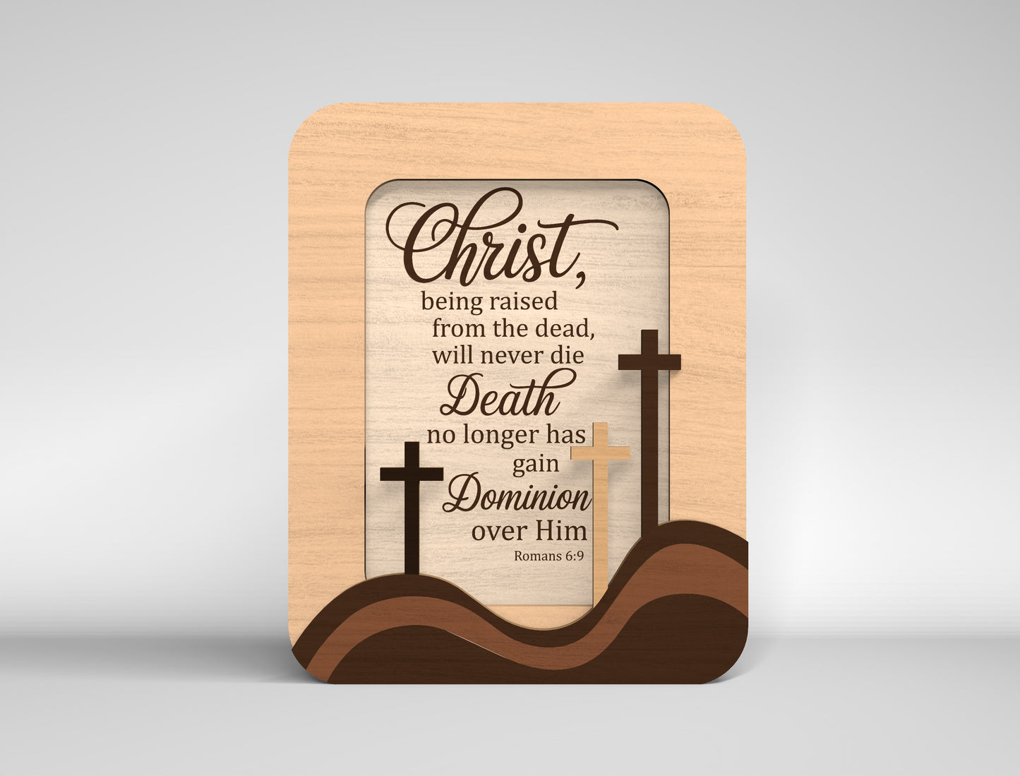 Bible Verse Cross Frames SVG 13 Layered Desk Decor for LightBurn and Glowforge