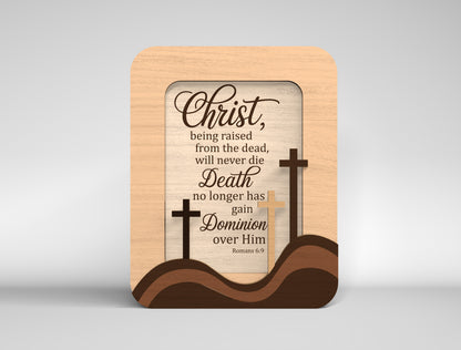 Bible Verse Cross Frames SVG 13 Layered Desk Decor for LightBurn and Glowforge