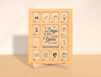 Graduation School Years Photo Frame SVG Laser Cut File for xTool and Glowforge