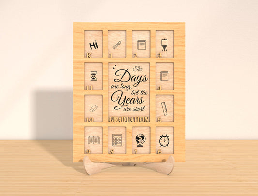 Graduation School Years Photo Frame SVG Laser Cut File for xTool and Glowforge