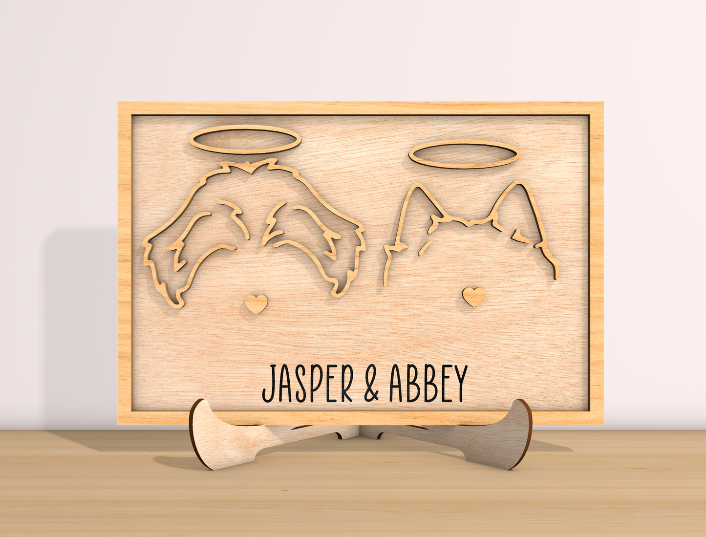Dog Memorial Halo Sign SVG Laser Cut File for LightBurn