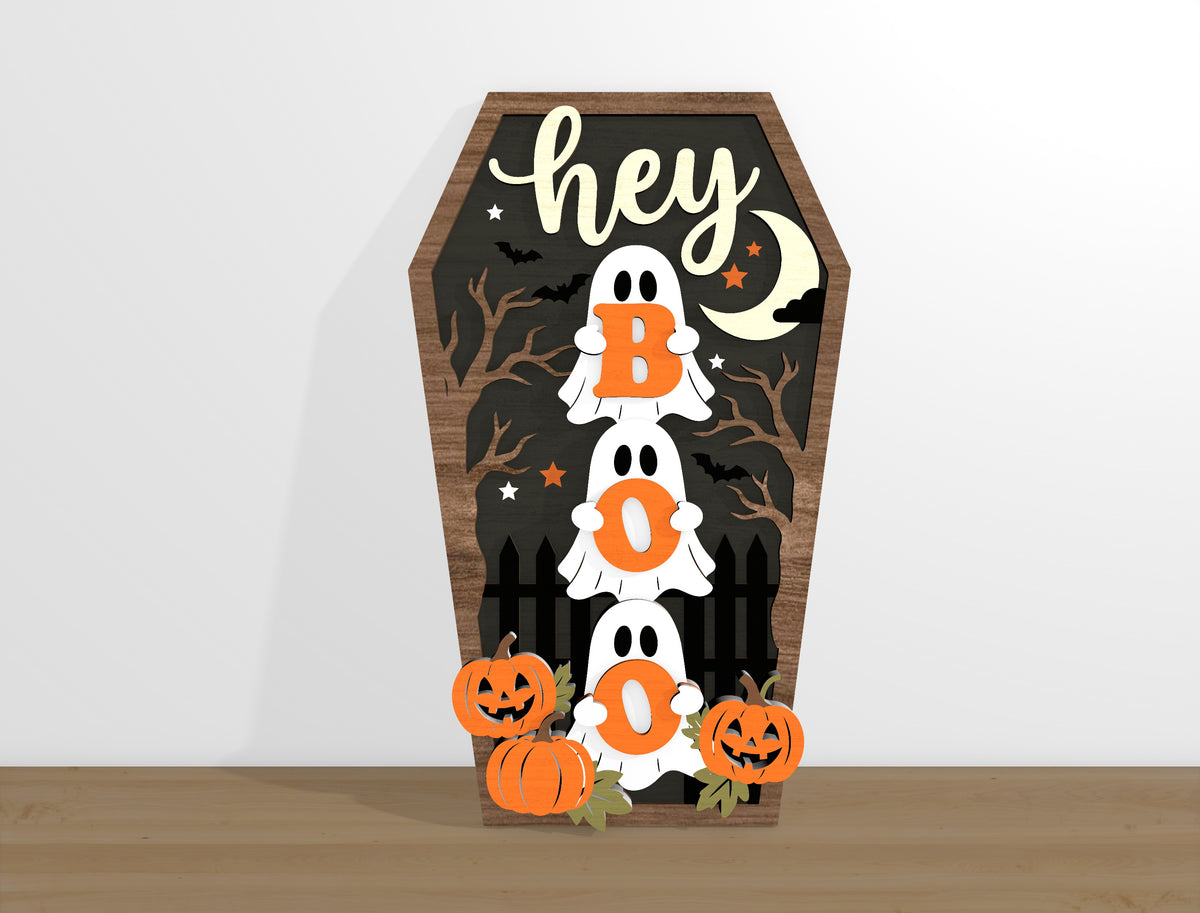 Halloween Door Hanger SVG Bundle Ghost Pumpkin Designs
