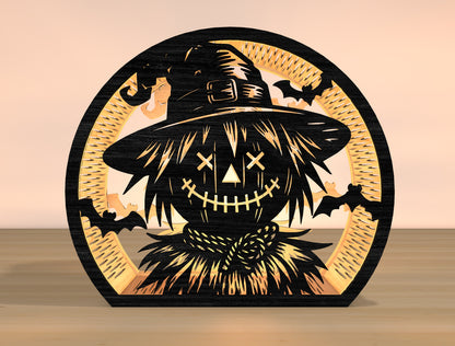 Halloween Raven Lantern SVG Bundle Laser Cut File | 10 Spooky Lantern Designs | Wooden Light Decor | Glowforge, xTool, LightBurn, etc.