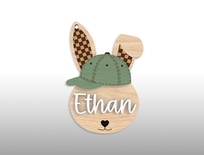 Personalized Easter Bunny Name Tag SVG 18 Designs for Glowforge and xTool