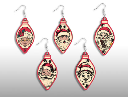 Christmas Light Bulb Ornament SVG Engraved Laser Cut File