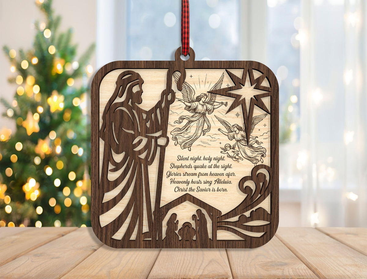 Christian Nativity Ornament SVG Bundle Christmas Laser Cut Files