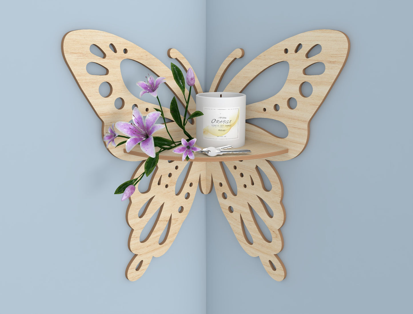 Butterfly Wall Shelf SVG Bundle for Glowforge and xTool