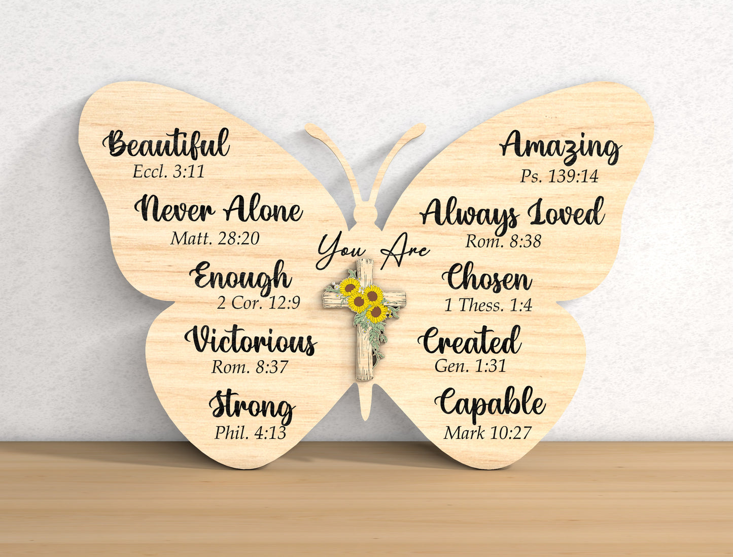 Butterfly Mom Sunflower Quote Sign SVG Bundle for LightBurn and xTool