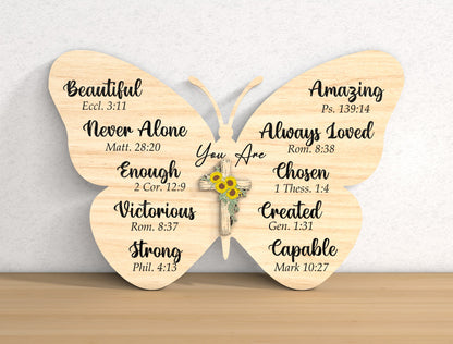 Butterfly Mom Sunflower Quote Sign SVG Bundle for LightBurn and xTool