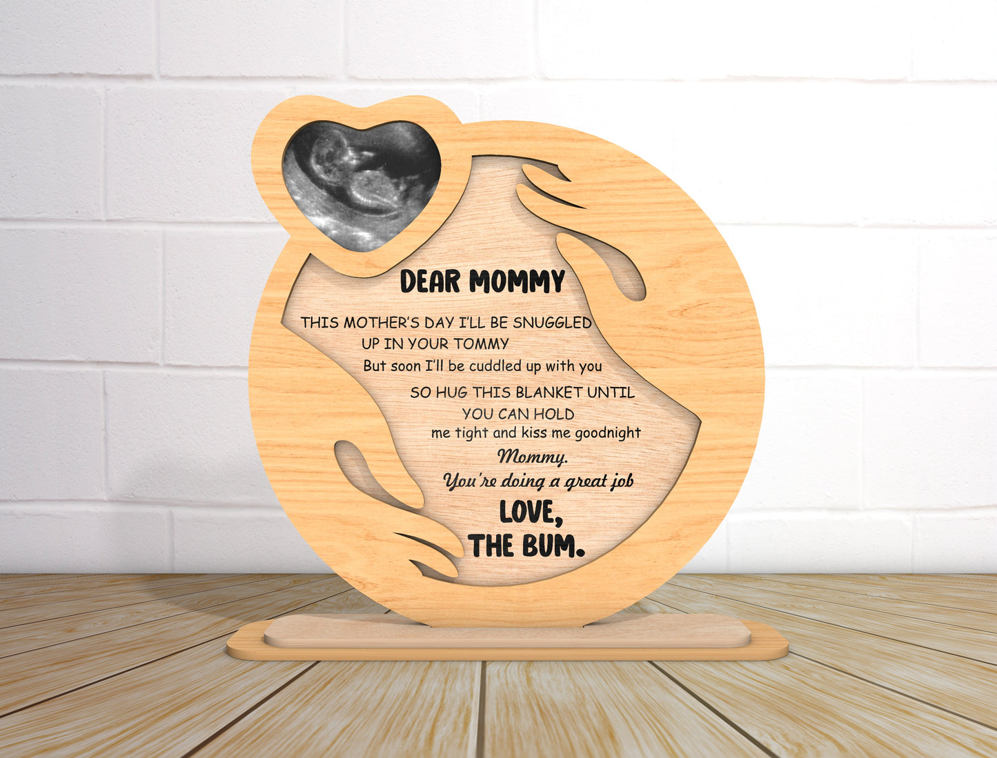 Our First Mother's Day Photo Frame SVG for Glowforge and xTool