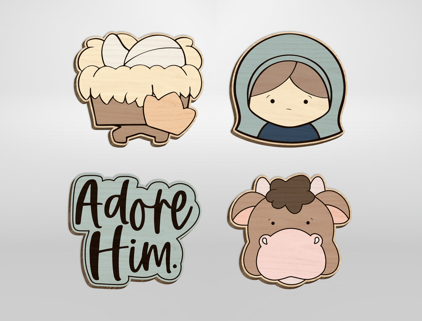 Christian Stud Earrings SVG Bundle Nativity Bible Icons 23 Designs for Glowforge