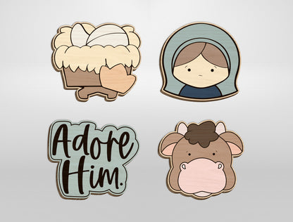 Christian Stud Earrings SVG Bundle Nativity Bible Icons 23 Designs for Glowforge