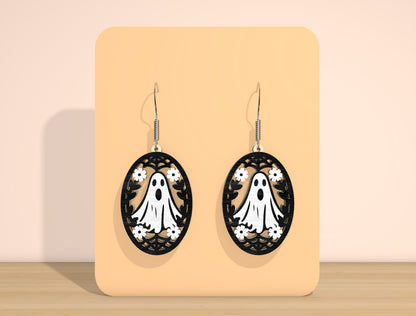 Halloween Ghost Earring SVG Bundle for Glowforge xTool LightBurn