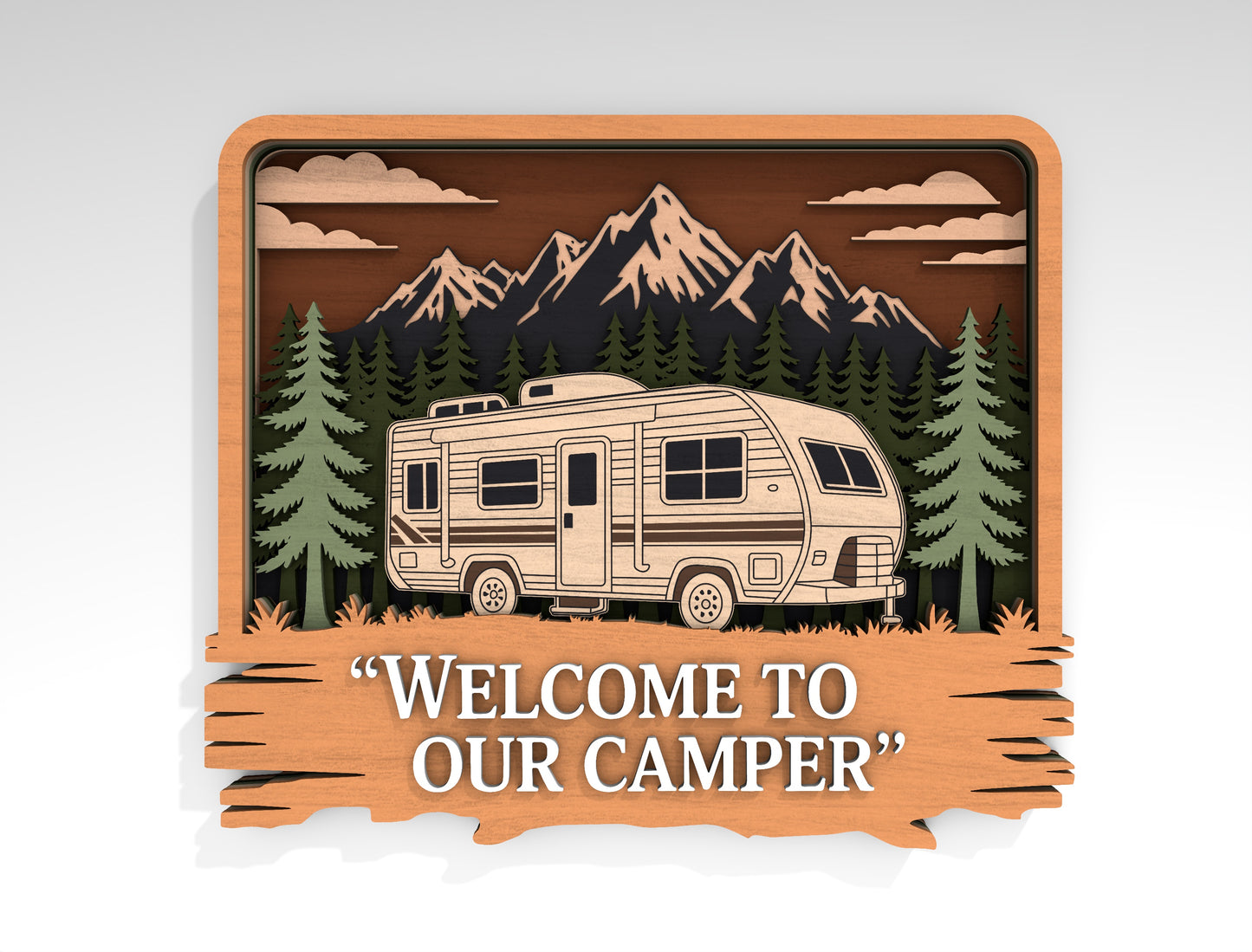 Camping Multilayer SVG Bundle for Glowforge and xTool
