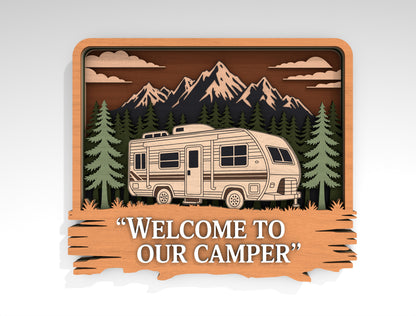 Camping Multilayer SVG Bundle for Glowforge and xTool