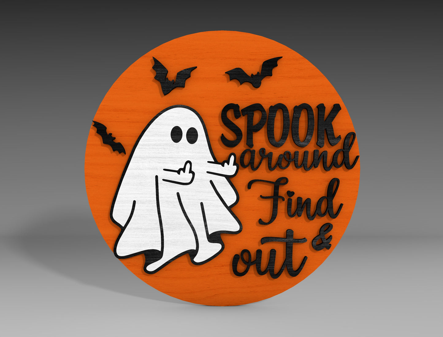 Ghost Spooky Door Hanger SVG Bundle for Glowforge xTool LightBurn 7 Designs