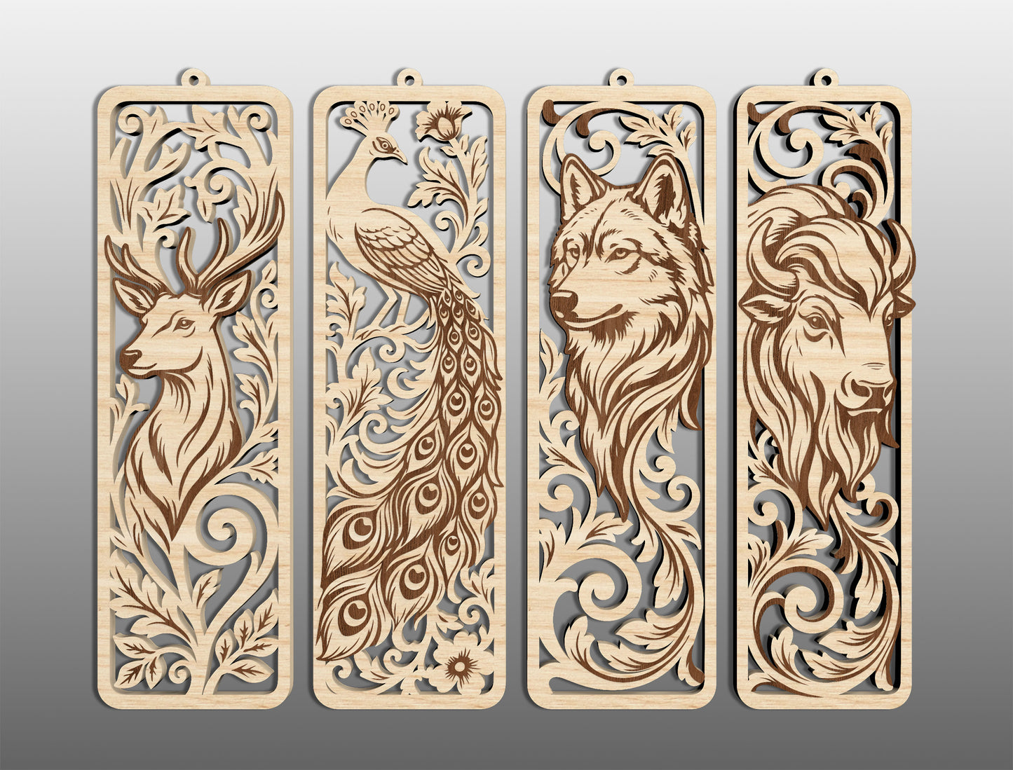 Woodland Animal Bookmark SVG Bundle 26 Designs for LightBurn Glowforge xTool