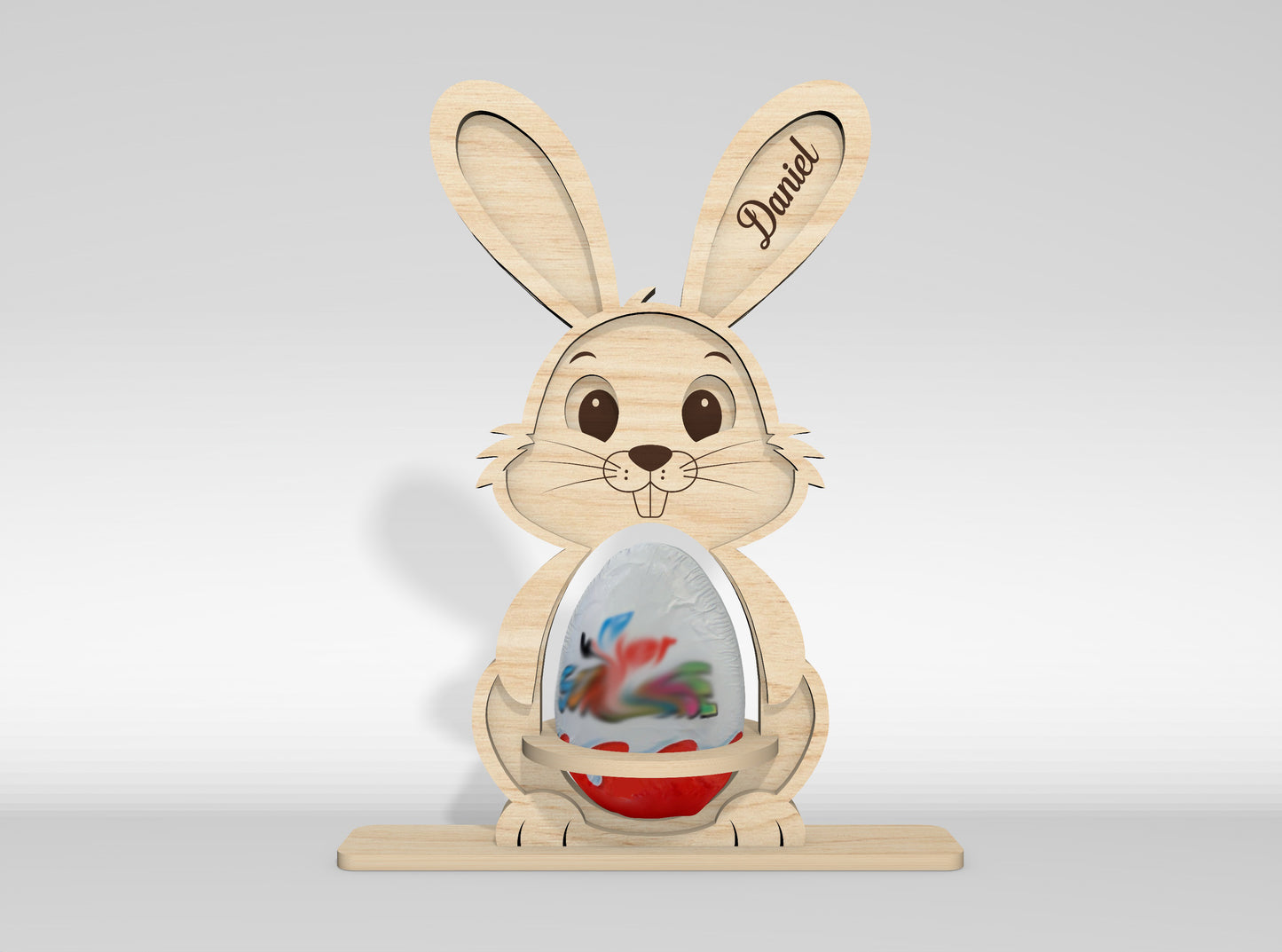 Easter Bunny Kinder Egg Holder SVG 12 Designs Laser Cut for LightBurn and xTool