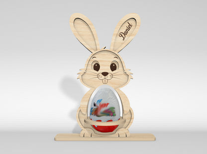 Easter Bunny Kinder Egg Holder SVG 12 Designs Laser Cut for LightBurn and xTool
