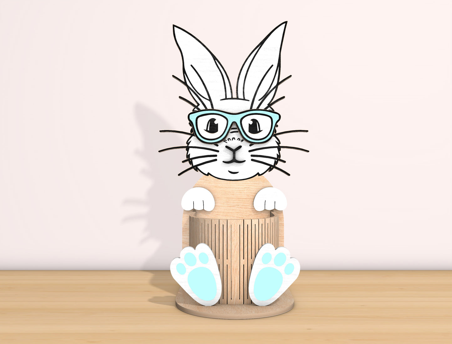 Bunny Basket SVG Bundle Cute Rabbit Egg Holder Glasses for Glowforge