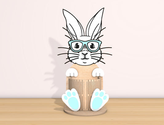 Bunny Basket SVG Bundle Cute Rabbit Egg Holder Glasses for Glowforge