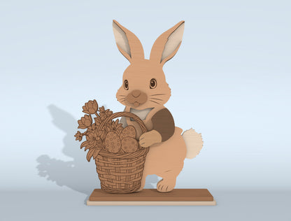 Cute Easter Animal SVG Bundle 9 Designs Tabletop for Glowforge and xTool