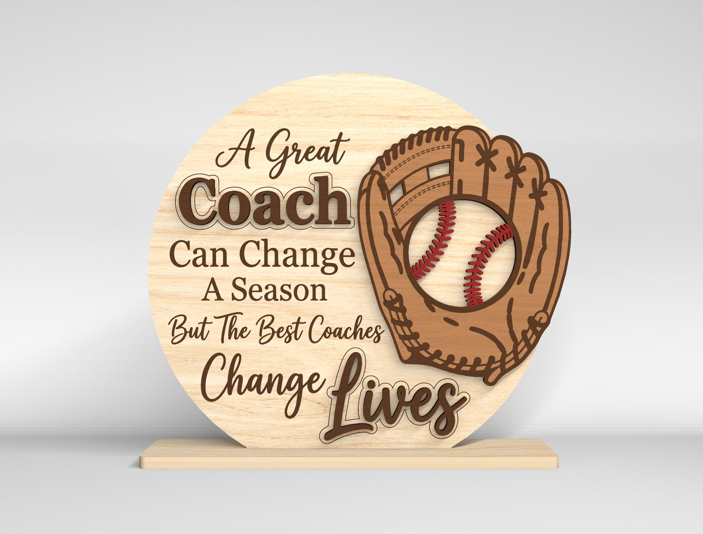 Thank You Coach Sign SVG Bundle for Glowforge and LightBurn