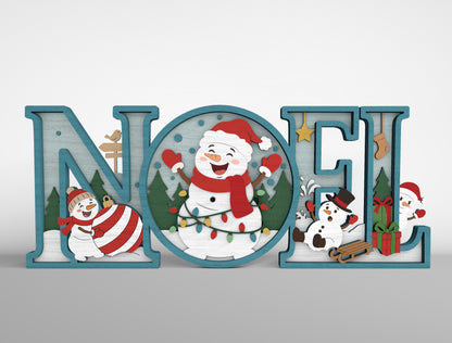 3D Layered Christmas Word Sign SVG Bundle 2