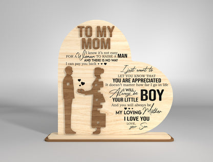 Parent Appreciation Heart Sign SVG for Glowforge and LightBurn