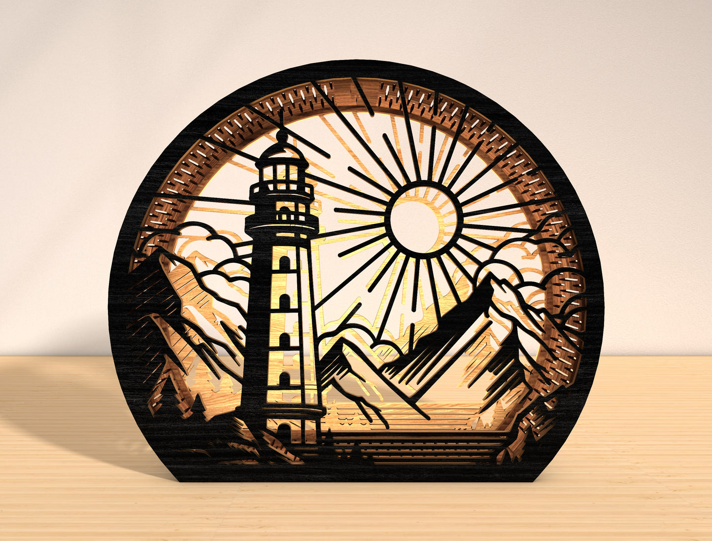 Lighthouse Lantern SVG Bundle Laser Cut File for Glowforge and LightBurn