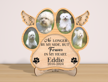 Dog Paw Angel Wings Photo Memorial SVG for xTool and Glowforge