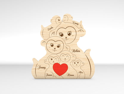 Personalized Family Monkey Puzzle SVG for xTool and Glowforge