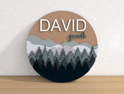 Woodland Nursery Sign SVG File for LightBurn and Glowforge