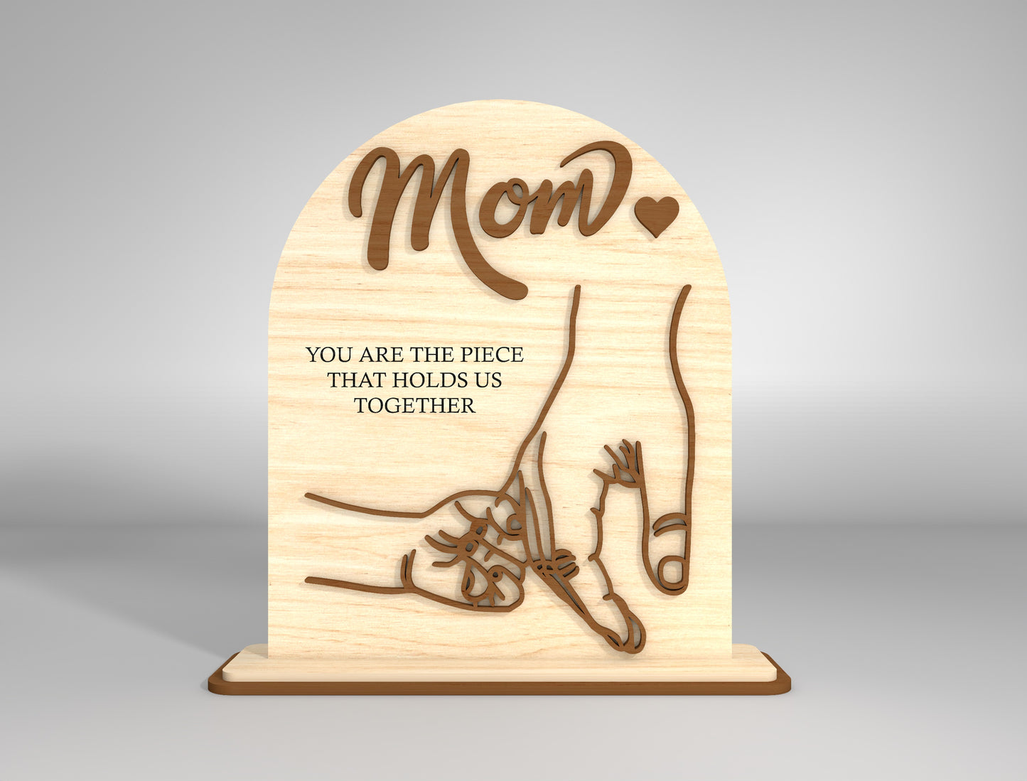 Family Hands Silhouette SVG Bundle Mom and Kids for Glowforge