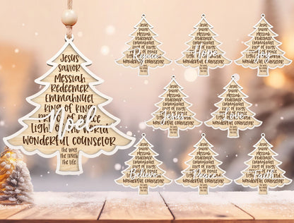 Names of Jesus Christmas Tree Ornament SVG Bundle 2