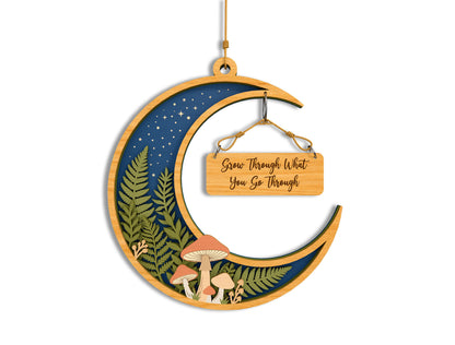 Forest Moon Mushroom Laser Cut SVG Bundle Nature Hanging Signs