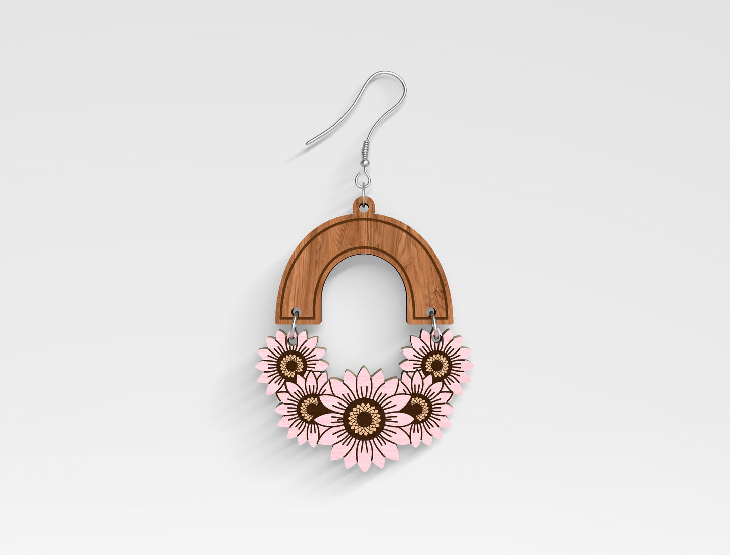 Floral Arch Earring SVG Bundle for Glowforge and LightBurn