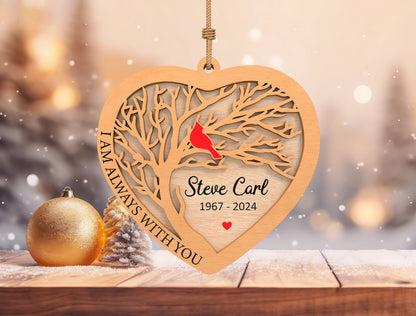 Cardinal Memorial Heart SVG for Glowforge and LightBurn