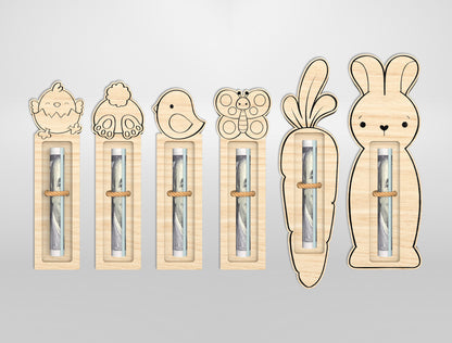 Easter Bunny Chocolate Holder SVG Bundle Candy Bar for Glowforge and xTool