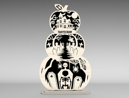 Halloween Pumpkin Silhouette SVG Bundle Laser Cut Files for Glowforge