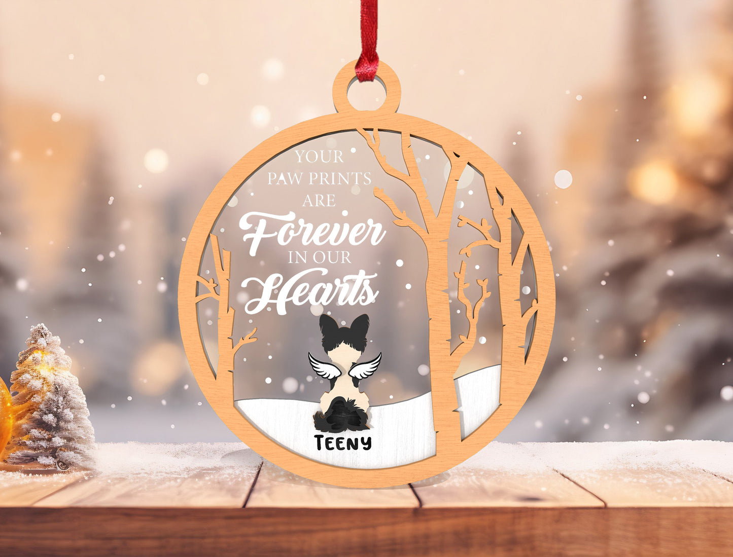Pet Memorial Ornament SVG Laser Cut File for Glowforge