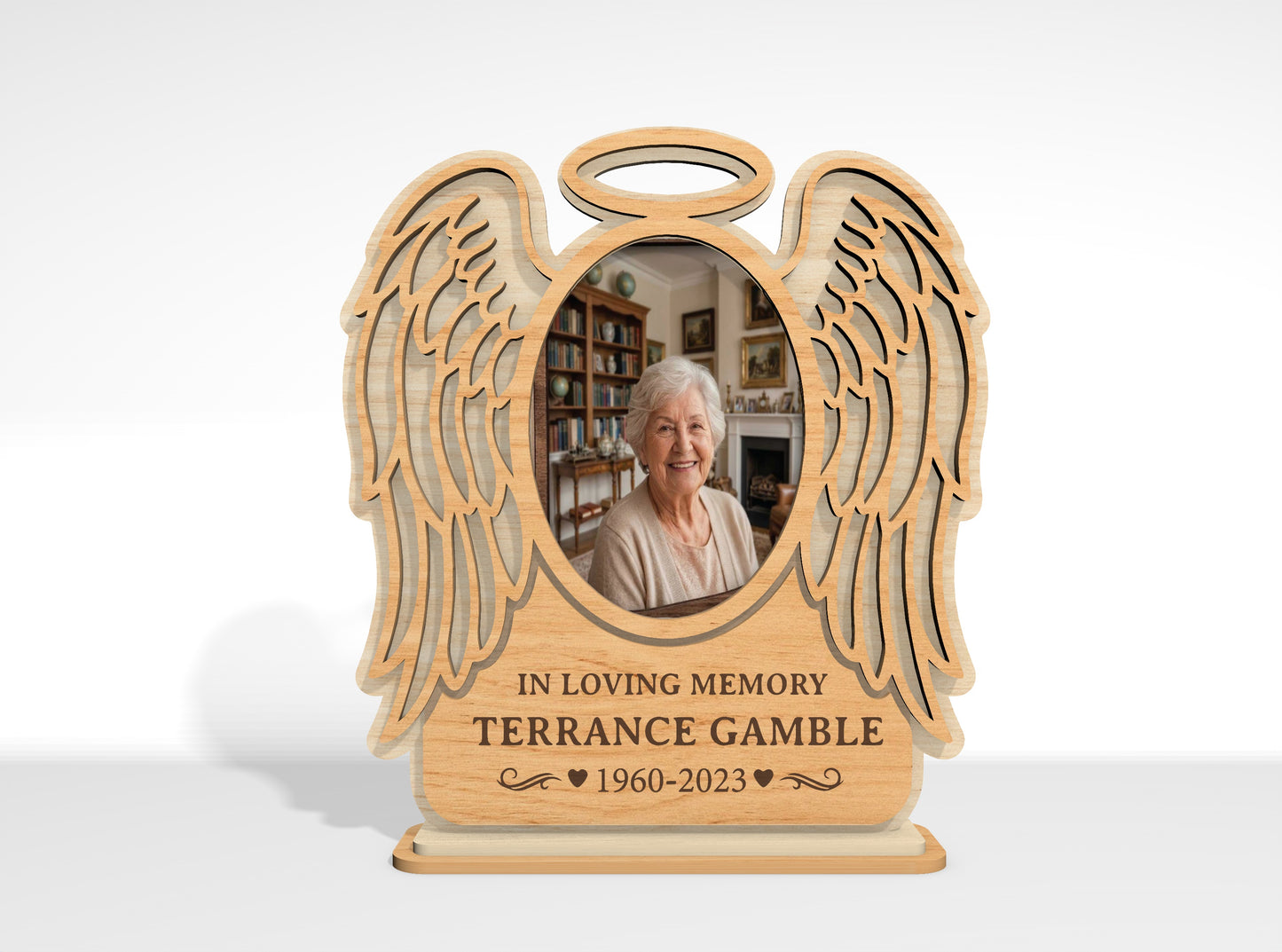 Memorial Photo Frame Tabletop Sign SVG Bundle Laser Cut File for Glowforge, xTool