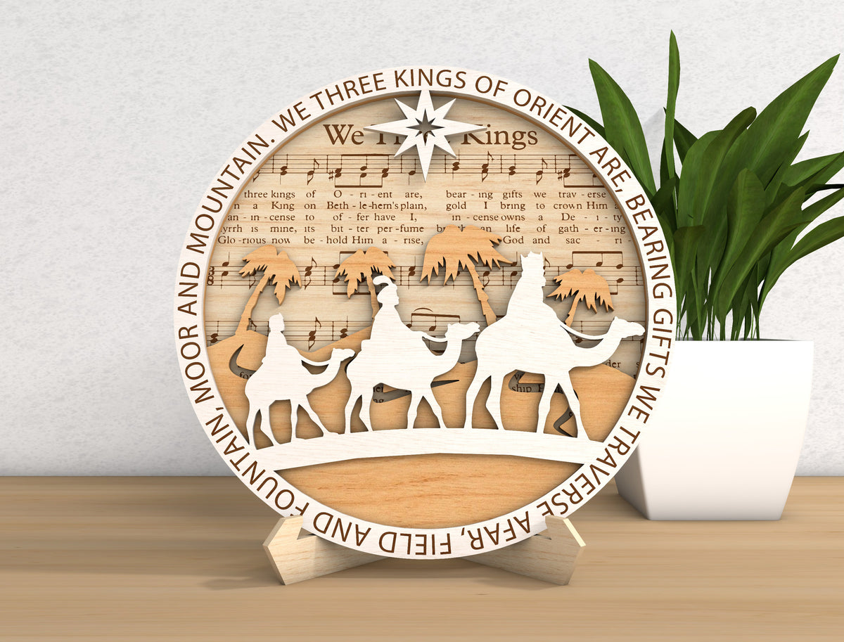Christmas Nativity Sheet Music SVG Bundle 5 Layered Designs