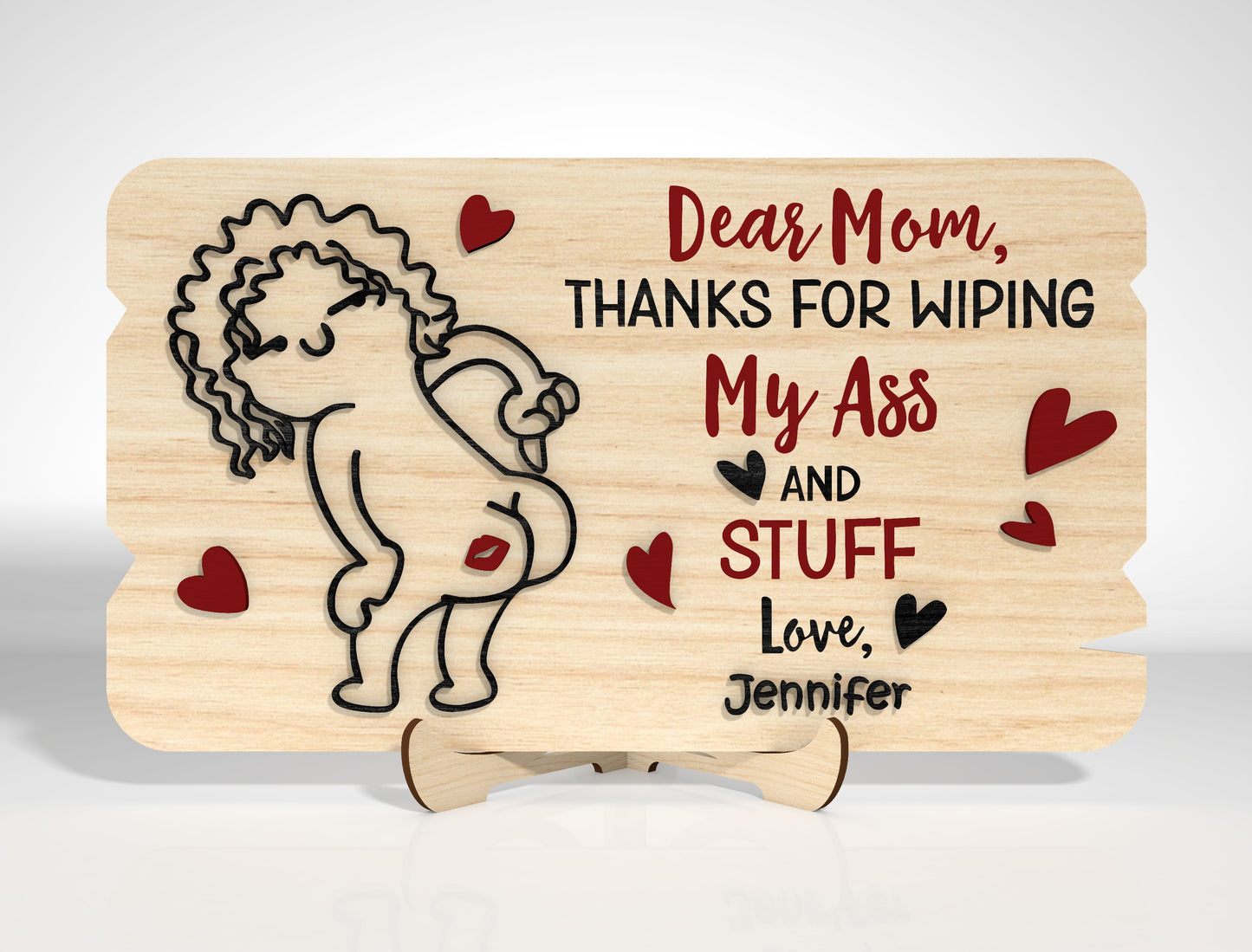 Funny Mom Wooden Sign SVG Bundle for Glowforge and xTool