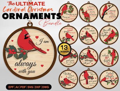 Christmas Laser Cut Files Bundle – Ornament, Countdown & Nativity SVG for Glowforge, xTool