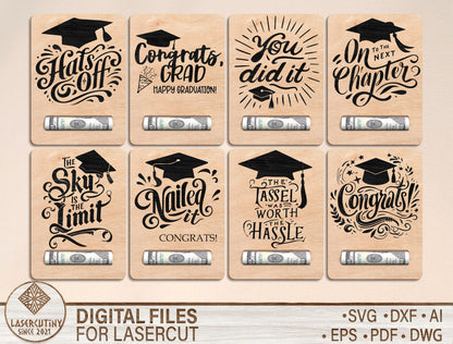 Graduation Money Holder SVG Bundle Laser Cut File for Glowforge Users