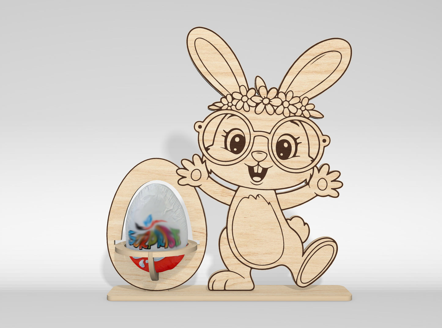 11 Easter Kinder Egg Holder Bundle SVG Laser Cut for LightBurn and Glowforge