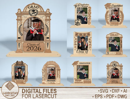 Graduation Photo Frame SVG Bundle Laser Cut File for LightBurn and xTool