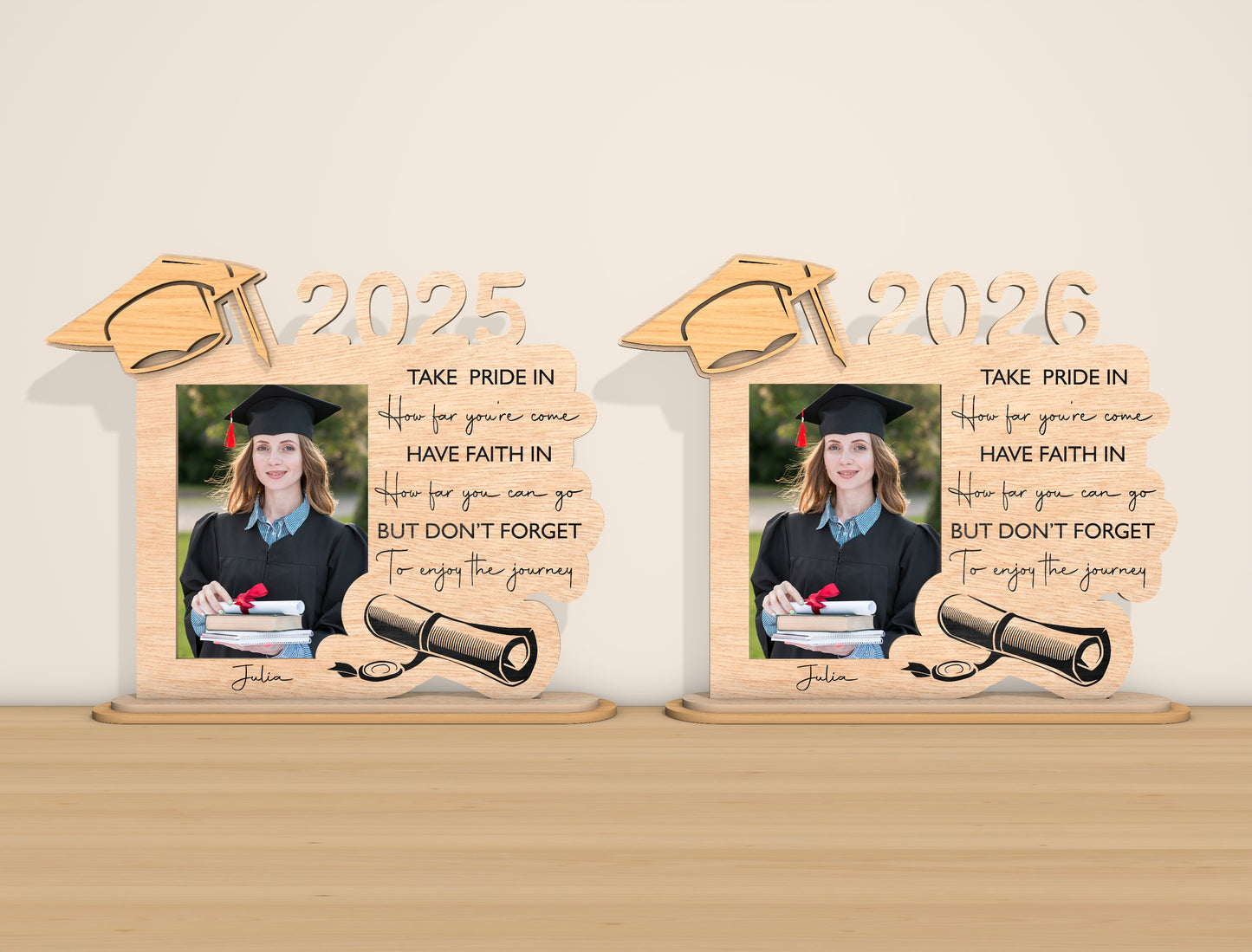Graduation Photo Frame SVG Laser Cut File for Glowforge and xTool